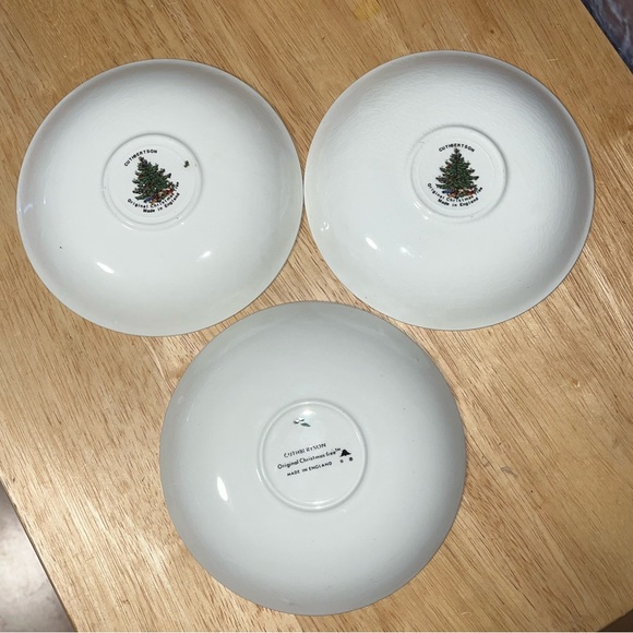 Cuthbertson Original Christmas Tree Coffee Teacup & Saucers Green Band England - Picture 10 of 13